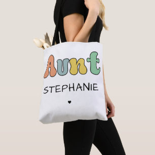 Anpassningsbar Moster Retro Gift Auntie Personli Tygkasse