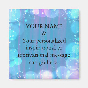 Anpassningsbar Motivation Message Grönt Glitter M Magnet