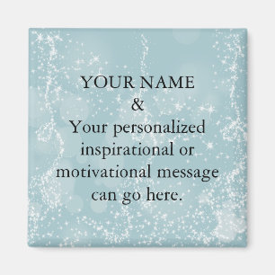 Anpassningsbar Motivation Message Grönt Glitter Ma Magnet