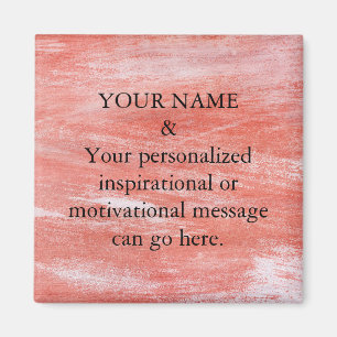 Anpassningsbar Motivation Message Lila Glitter Magnet