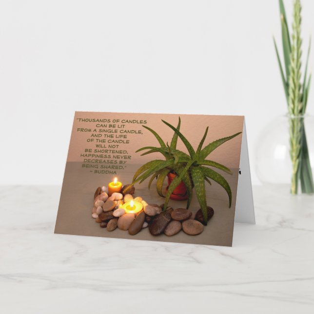 Anpassningsbar Motivational Buddha-citat - livsfot Kort (Framsida)