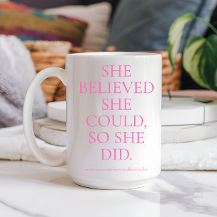 Anpassningsbar Motivational Gift för Hennes & Chef Kaffemugg
