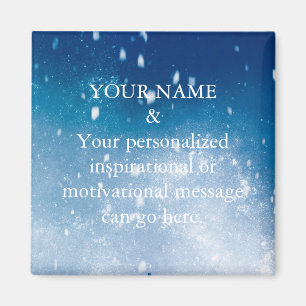 Anpassningsbar Motivational Message Grönt Glitter Magnet