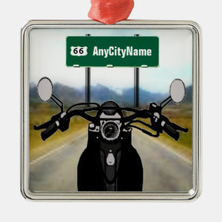 Anpassningsbar Motorcle Road Resa Julgransprydnad Metall