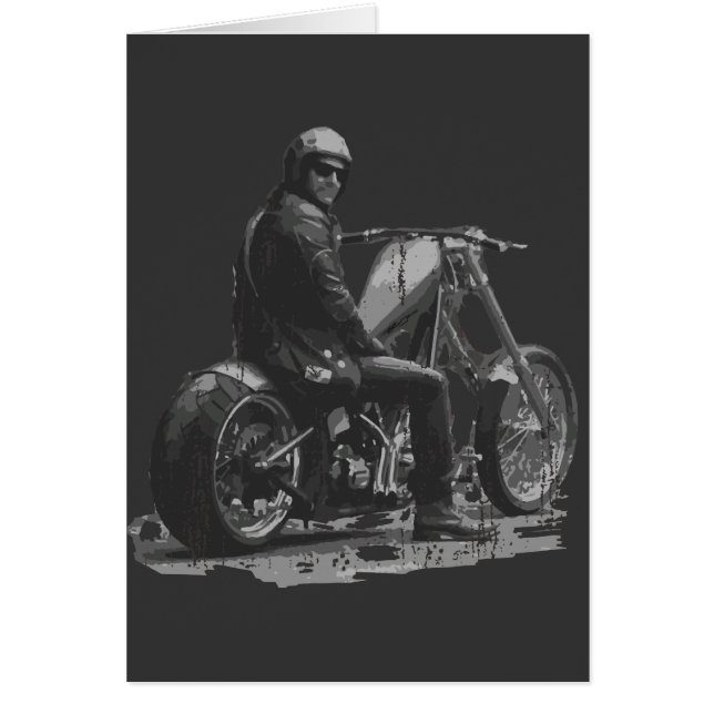 Anpassningsbar Motorcycle Chopper Kärlek Hälsningskort (Framsidan)