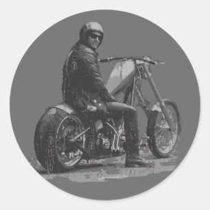Anpassningsbar Motorcycle Chopper Kärlek Runt Klistermärke