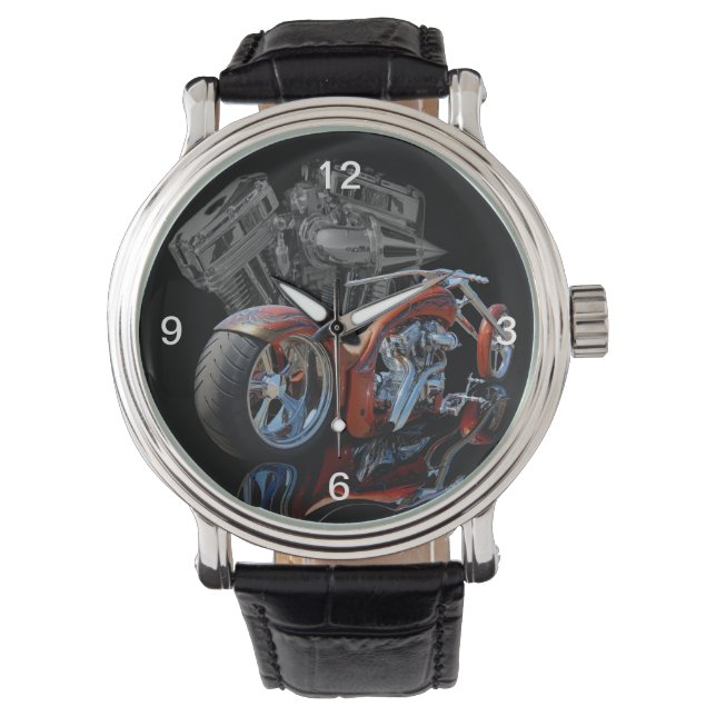 Anpassningsbar motorcykel armbandsur (Framsida)