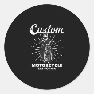 anpassningsbar motorcykel california runt klistermärke