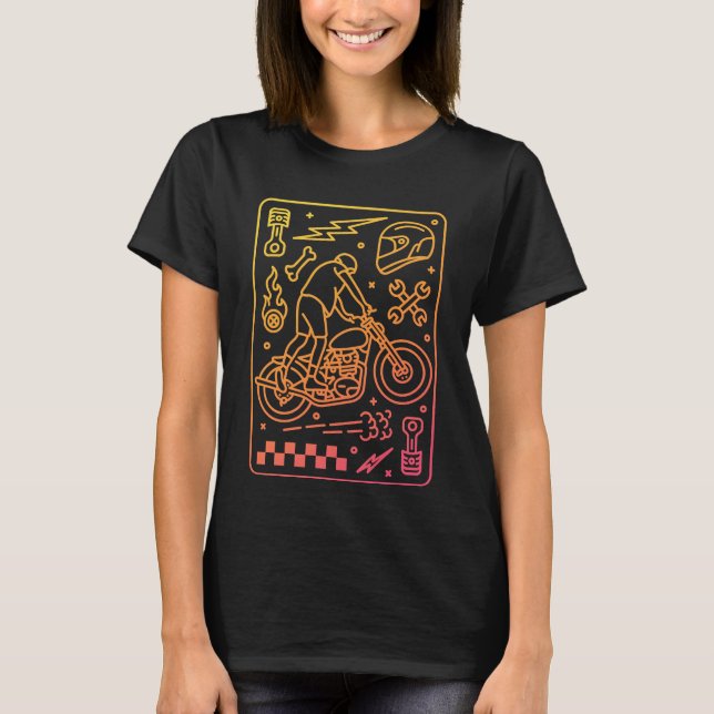 Anpassningsbar Motorcykel Garage 2 T Shirt (Framsida)