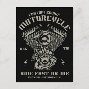 Anpassningsbar motorcykelns motorcykelrift snabbt vykort