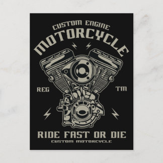Anpassningsbar motorcykelns motorcykelrift snabbt  vykort