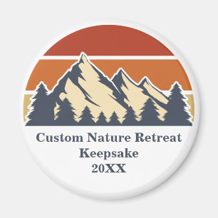 Anpassningsbar Mountain Sunset Nature Retreat elle Magnet