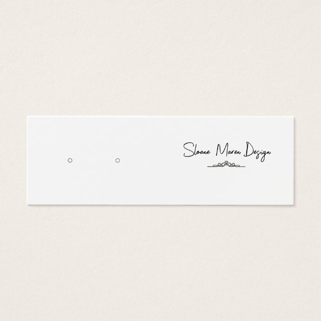 Anpassningsbar Mourish Mini Post Earring Visning C Litet Visitkort (Framsidan)