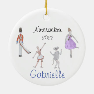 Anpassningsbar Mouse/Flower/Candy cane/Soldier Nut Julgransprydnad Keramik