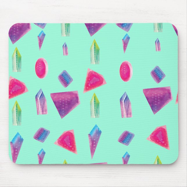 Anpassningsbar Mouse Pad Crystals Gems Diamonds Aq Musmatta (Framsidan)