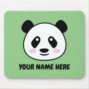 Anpassningsbar Mouse Pad med söt pandabjörn teck Musmatta