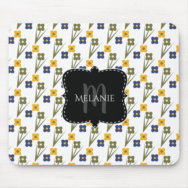 Anpassningsbar Mouse Pad Pixie Garden-Blommigtar Musmatta (Framsidan)