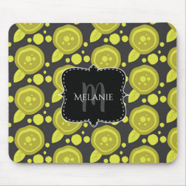 Anpassningsbar Mouse Pad Poppies Blommigt Ro Polka Musmatta