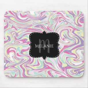 Anpassningsbar Mouse Pad Vatten Marble Pastel Swir Musmatta