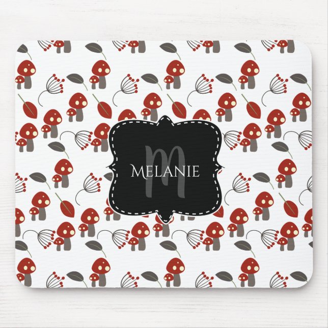 Anpassningsbar Mouse Pad Whimiscial Red Mushroom G Musmatta (Framsidan)