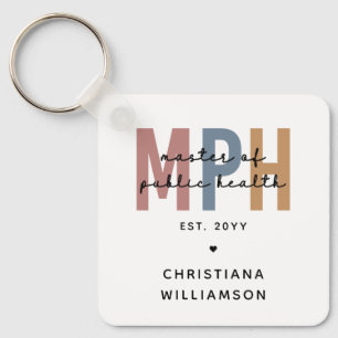 Anpassningsbar MPH Master of Public Health Student Nyckelring
