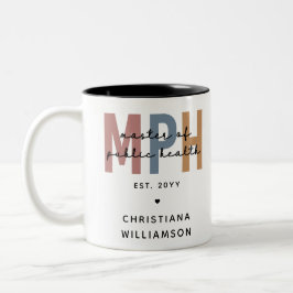 Anpassningsbar MPH Master of Public Health Student Två-Tonad Mugg