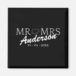 Anpassningsbar Mr. och Mrs. Bröllop Familjegåva Magnet