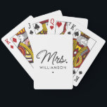 Anpassningsbar Mrs Est. Nytt Elegant-skript Casinokort<br><div class="desc">Personlig,  fru Modern Elegant,  skript Nyligen,  nya bröllopsgåvor!</div>