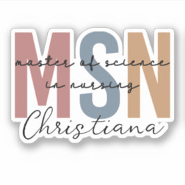 Anpassningsbar MSN vetenskapsmästare i Nursing Stu Klistermärken