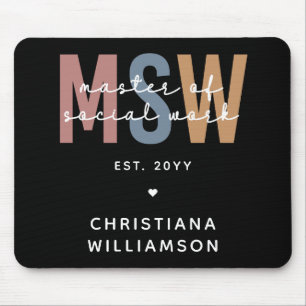 Anpassningsbar MSW Master of Social Work Retro Stu Musmatta