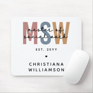 Anpassningsbar MSW Master of Social Work Retro Stu Musmatta
