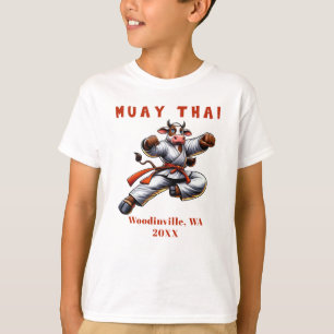 Anpassningsbar Muay Thai Martial Arts-plats Namn T Shirt