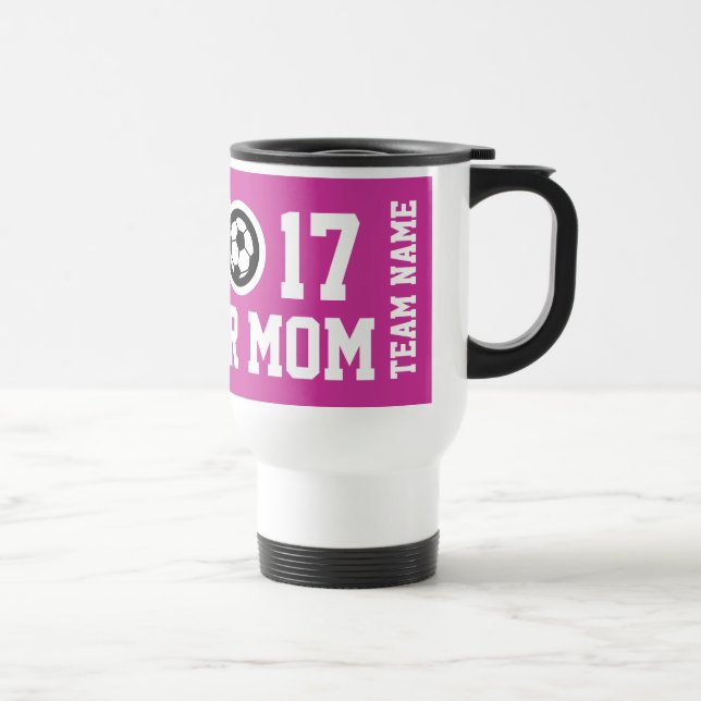 Anpassningsbar mugg för fotbollsmamma och lagfan (Höger)