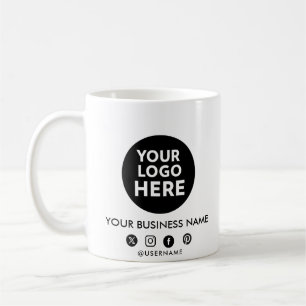 Anpassningsbar Mugg-Logotyp med affärsverksamhet Kaffemugg