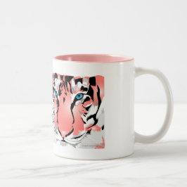 ANPASSNINGSBAR MUGG-PEACH TIGER Två-Tonad MUGG