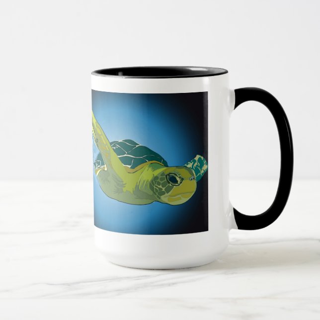 ANPASSNINGSBAR MUGG-SEA TURTLE MUGG (Höger)