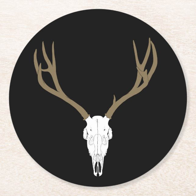 Anpassningsbar muldjurskalle underlägg papper rund (Framsidan)