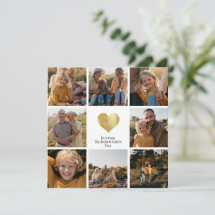 Anpassningsbar Multi Photo Family Keepsaké Guld He