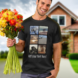 Anpassningsbar Multi Photo Montage Mosaic Bild Col T Shirt