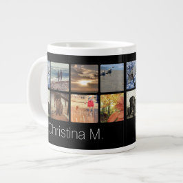 Anpassningsbar Multi Photo Mosaic Bild Collage Jumbo Mugg