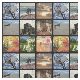 Anpassningsbar Multi Photo Mosaic Bild Collage Tyg