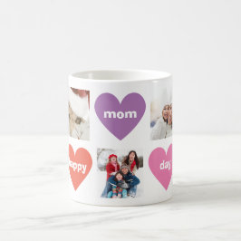 Anpassningsbar multifoto Färg Lycklig Mamma Kaffemugg