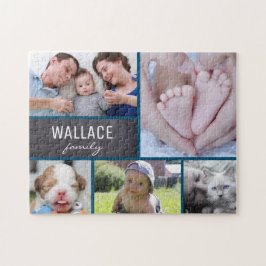 Anpassningsbar multifoto med namn bild pussel