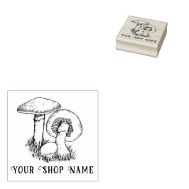 Anpassningsbar Mushroom Small Business Rubber Frim Stämpel