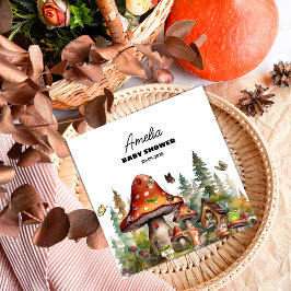 Anpassningsbar Mushroom Whimsical Woodland Baby Sh Pappersservett