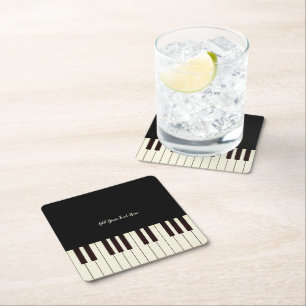Anpassningsbar Music Piano Teacher Piano Nycklar Underlägg Papper Kvadrat
