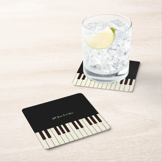 Anpassningsbar Music Piano Teacher Piano Nycklar  Underlägg Papper Kvadrat (Insitu)