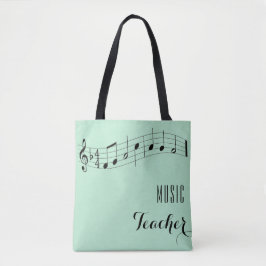 Anpassningsbar Music Teacher Bag - Mint Grönt Tygkasse