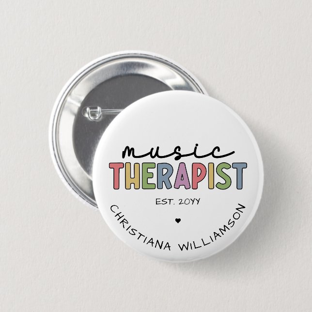 Anpassningsbar Music Therapist Music Therapy Stude Knapp (Framsida & baksida)