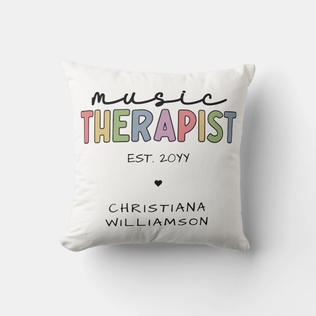 Anpassningsbar Music Therapist Music Therapy Stude Kudde (Framsida)